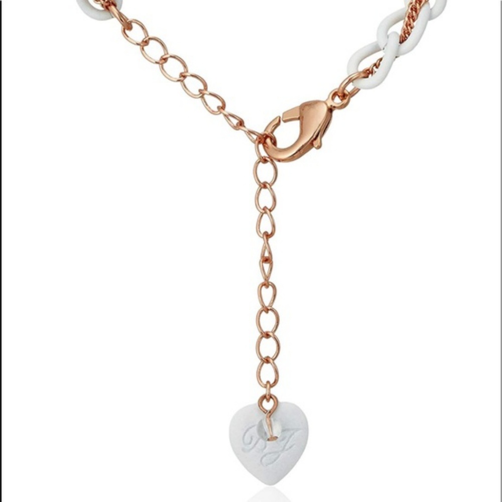 Betsey Johnson Rhinestone white heart necklace - Picture 6 of 7